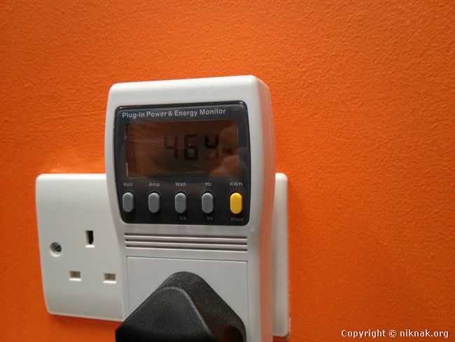 Power consumption at the wall